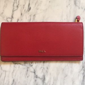 💥 Ralph Lauren red leather wallet 💥
